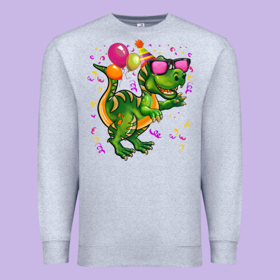 Birthday T Rex Pink Premium Sweatshirt Designed By Cowgirlartshop