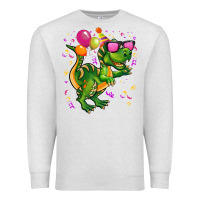 Oatmeal Heather birthday t rex pink Premium Sweatshirt - CowGirlArtShop