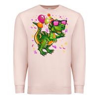 Pale Pink birthday t rex pink Premium Sweatshirt - CowGirlArtShop