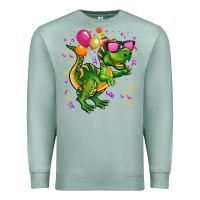 Seafoam birthday t rex pink Premium Sweatshirt - CowGirlArtShop