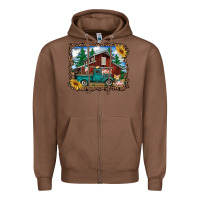 Chestnut western barn with farm animals Zipper Hoodie - RanaPortraitStore