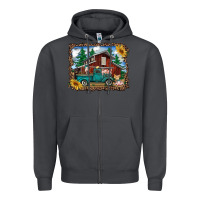 Smoke western barn with farm animals Zipper Hoodie - RanaPortraitStore