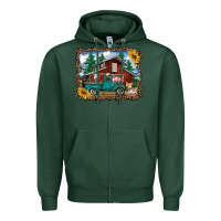 Sports Green western barn with farm animals Zipper Hoodie - RanaPortraitStore