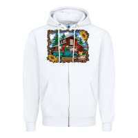 White western barn with farm animals Zipper Hoodie - RanaPortraitStore