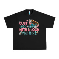 Black just a good mom with a hood playlist Urban Heavy Tee - MaliasSmallBusiness