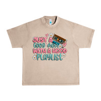 French Oak just a good mom with a hood playlist Urban Heavy Tee - MaliasSmallBusiness
