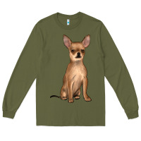 Army Green chihuahua Long Sleeve Tee - JahusDesignShop