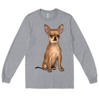 Heather Grey chihuahua Long Sleeve Tee - JahusDesignShop