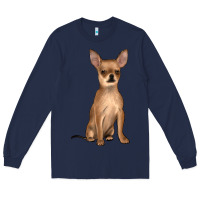 Navy chihuahua Long Sleeve Tee - JahusDesignShop