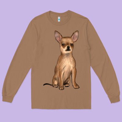 Chihuahua Long Sleeve Tee Designed By Jahusdesignshop