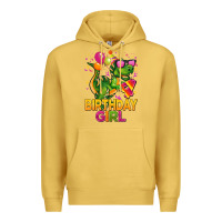 Antique Gold 4th birthday girl t rex pink Premium Hoodie - CowGirlArtShop