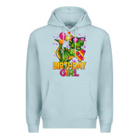 Blue Mist 4th birthday girl t rex pink Premium Hoodie - CowGirlArtShop