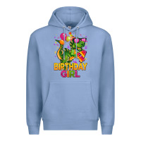 Colony Blue 4th birthday girl t rex pink Premium Hoodie - CowGirlArtShop