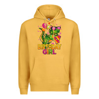 Mustard 4th birthday girl t rex pink Premium Hoodie - CowGirlArtShop