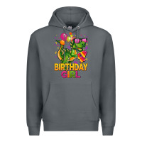 Rock 4th birthday girl t rex pink Premium Hoodie - CowGirlArtShop