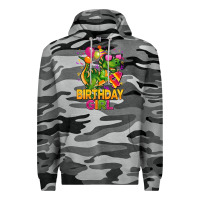 Slate Camo 4th birthday girl t rex pink Premium Hoodie - CowGirlArtShop