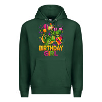 Sports Green 4th birthday girl t rex pink Premium Hoodie - CowGirlArtShop