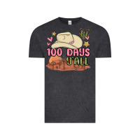 Vintage Black 100 days y'all malia Vintage Tee - MaliasSmallBusiness