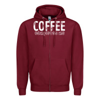 Burgundy Coffee Completes Me Zipper Hoodie - Bettercallsaul