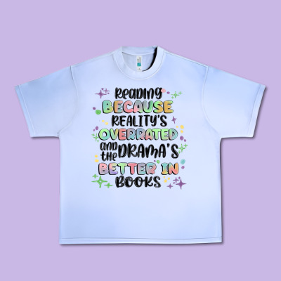 Reading Because Realitys Overrated Urban Heavy Tee Designed By Maliassmallbusiness