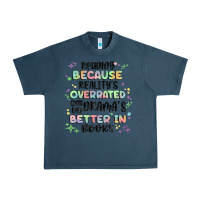Midnight Navy reading because realitys overrated Urban Heavy Tee - MaliasSmallBusiness