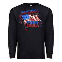 Black one nation under god Premium Sweatshirt - CowGirlArtShop