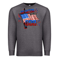 Charcoal Heather one nation under god Premium Sweatshirt - CowGirlArtShop