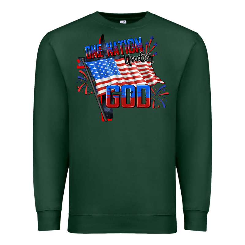 One Nation Under God Premium Sweatshirt by CowGirlArtShop | Teevron