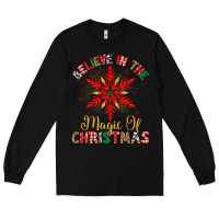Black believe in the magic of christmas Long Sleeve Tee - MaliasSmallBusiness