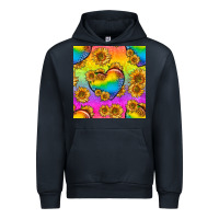 Navy Pride lgbtq leopard hearts and sunflowers seamless Urban Hoodie - BundleAndBundleShop
