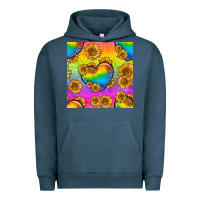 Pigment Midnight Navy Pride lgbtq leopard hearts and sunflowers seamless Urban Hoodie - BundleAndBundleShop