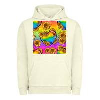 Pigment Pistachio Pride lgbtq leopard hearts and sunflowers seamless Urban Hoodie - BundleAndBundleShop