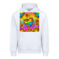 White Pride lgbtq leopard hearts and sunflowers seamless Urban Hoodie - BundleAndBundleShop