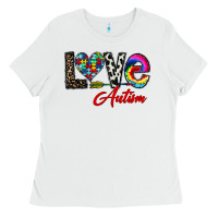White love autism Ladies Tee - CowhideDigitalArt