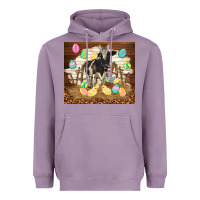 Lavender cow and chick easter Heavyweight Hoodie - TumblerDesignByShophia