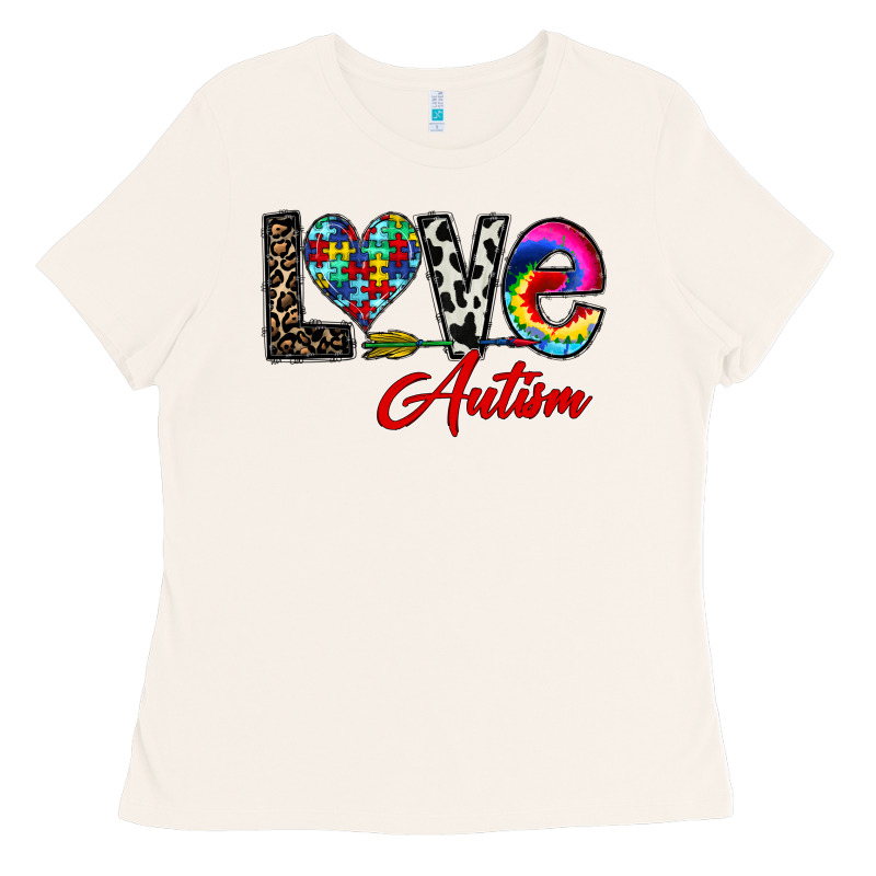 Love Autism Ladies Tee by CowhideDigitalArt | Teevron
