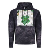 Cloud Black shamrock patterned clothing Vintage Hoodie - MaliasSmallBusiness