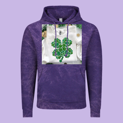 Shamrock Patterned Clothing Vintage Hoodie Designed By Maliassmallbusiness