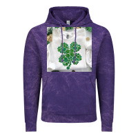 Cloud Purple shamrock patterned clothing Vintage Hoodie - MaliasSmallBusiness