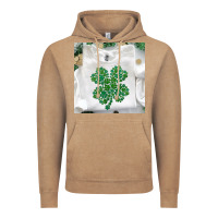 Vintage Coffee shamrock patterned clothing Vintage Hoodie - MaliasSmallBusiness