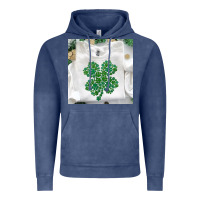 Vintage Denim shamrock patterned clothing Vintage Hoodie - MaliasSmallBusiness