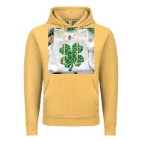 Vintage Mustard shamrock patterned clothing Vintage Hoodie - MaliasSmallBusiness
