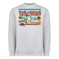 Heather Grey teaching my tribe Heavyweight Sweatshirt - NancyCooperArtShop