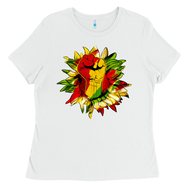 Juneteenth Sunflower Ladies Tee by HRA Design Shop | Teevron