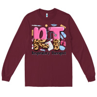 Burgundy respiratory therapist Long Sleeve Tee - MaliasSmallBusiness