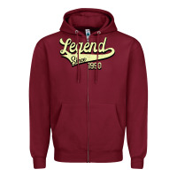 Burgundy Legend Since 1966 Zipper Hoodie - Bettercallsaul