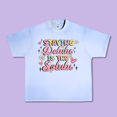 Staying Delulu Is The Solulu Urban Heavy Tee Designed By Maliassmallbusiness