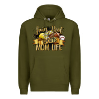 Army Green livin that sports mom life Premium Hoodie - CowGirlArtShop