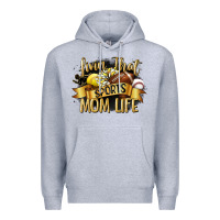 Heather Grey livin that sports mom life Premium Hoodie - CowGirlArtShop