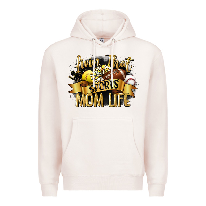 Livin That Sports Mom Life Premium Hoodie by CowGirlArtShop | Teevron